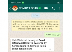 Cara pakai chatbot WhatsApp COVID-19 besutan Kemenkominfo