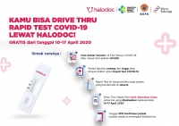 Halodoc dan Gojek gelar rapid test Covid-19 dengan konsep drive thru