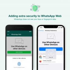 WhatsApp Web kini didukung sidik jari dan face unlock