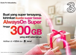 3 Indonesia rilis paket AlwaysOn Super, kuota hingga 300GB