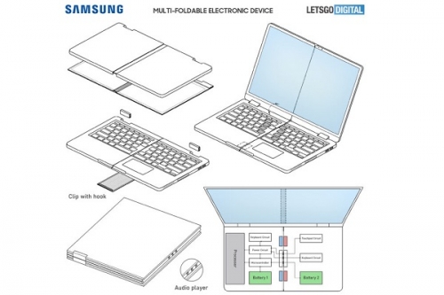 Samsung patenkan laptop yang dapat dilipat 2 kali
