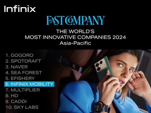 Infinix duduki peringkat 6 dalam perusahaan paling inovatif