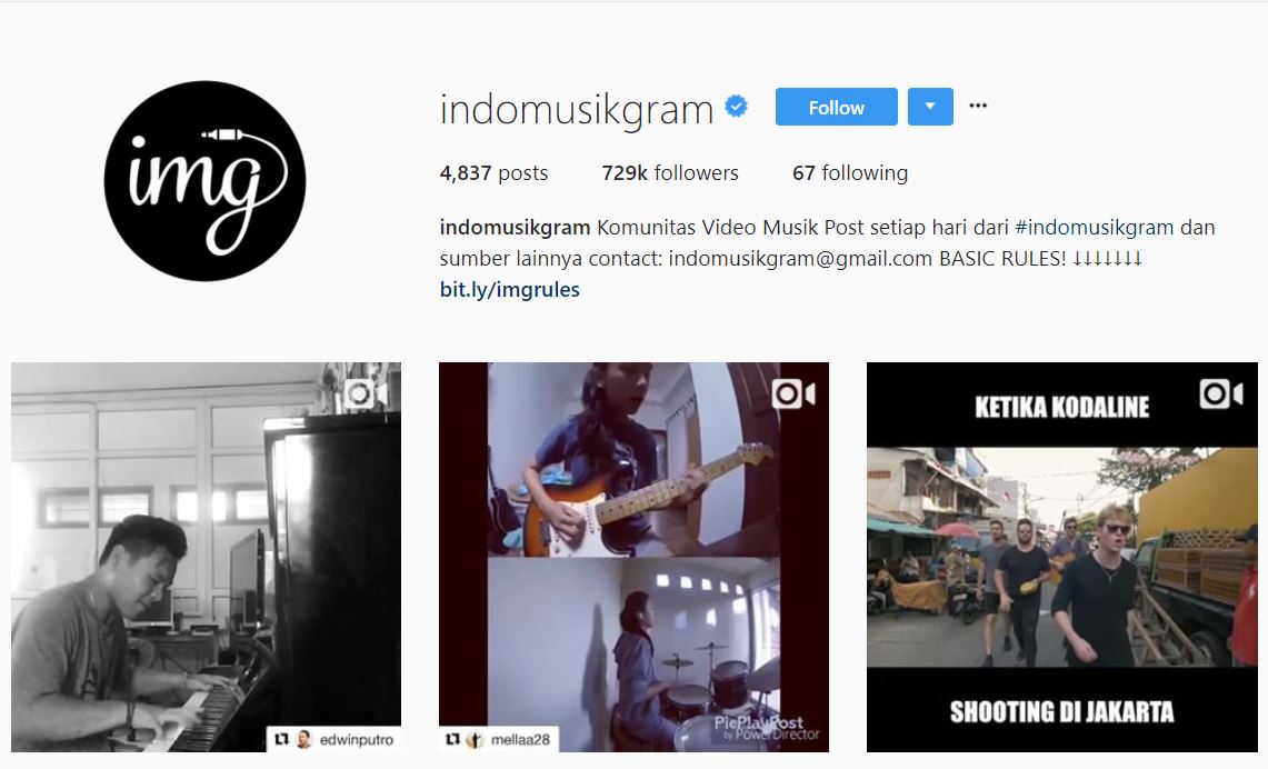 Indomusikgram, geliat musik di media sosial