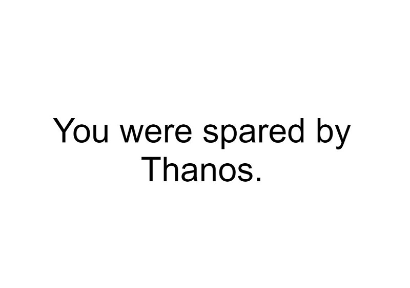 Sudah coba situs Did Thanos Kill Me?