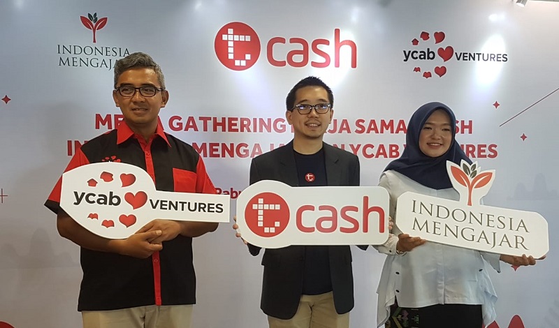 Tcash jalin kemitraan dengan YCAB dan Indonesia Mengajar