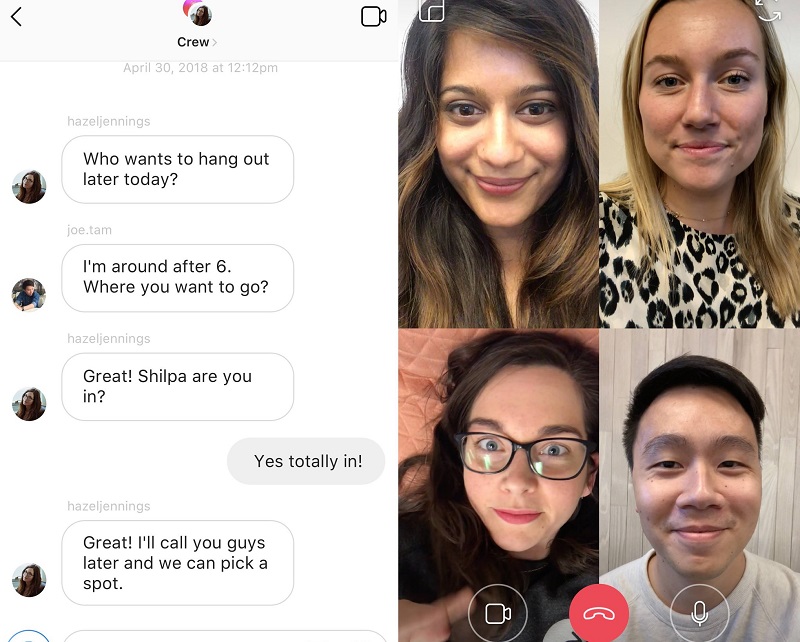 Kini kamu bisa video call dengan 6 orang teman di Instagram