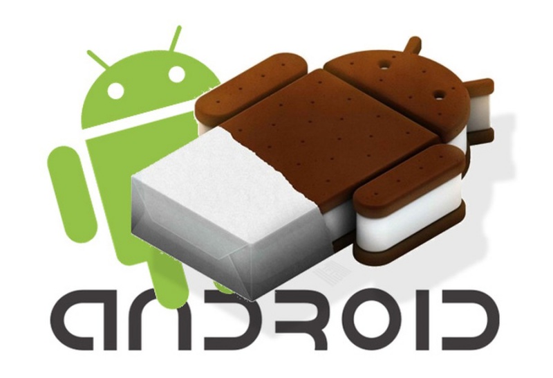 Ilustrasi Android 4.0.4 atau Android Ice Cream Sandwich.