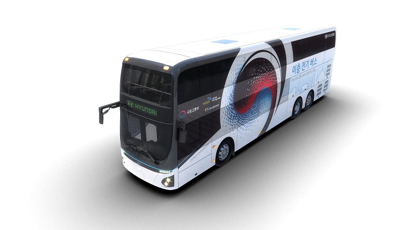 Bus tingkat listrik Hyundai punya jarak tempuh 300 km sekali isi ulang