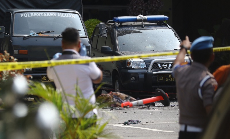Soal bom Medan, Grab koordinasi dengan kepolisian