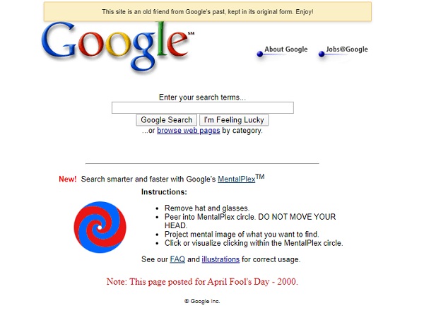 Mengenang prank April Mop pertama Google tahun 2000