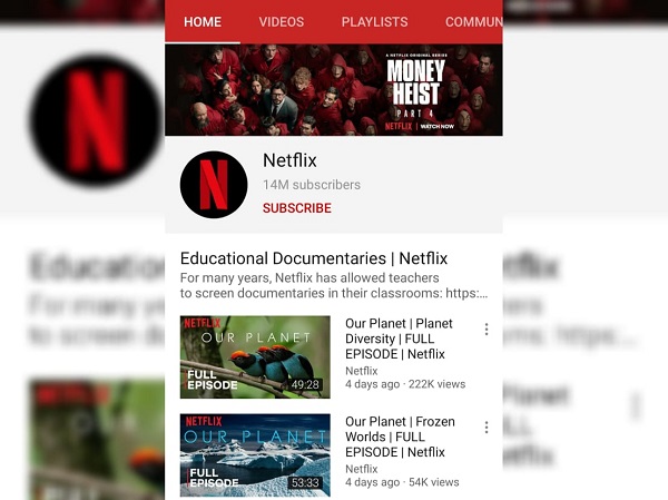 Netflix bagikan film dokumenter di platform YouTube