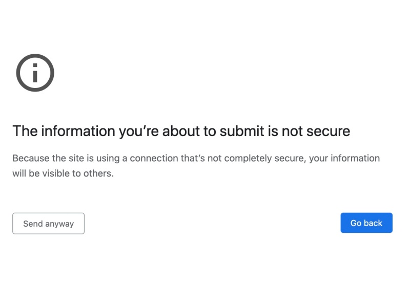 Google peringatkan pengguna jika hendak isi form berbahaya