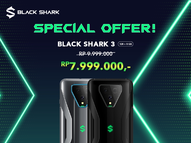 Dipangkas, harga Black Shark 3 jadi Rp7 juta-an!