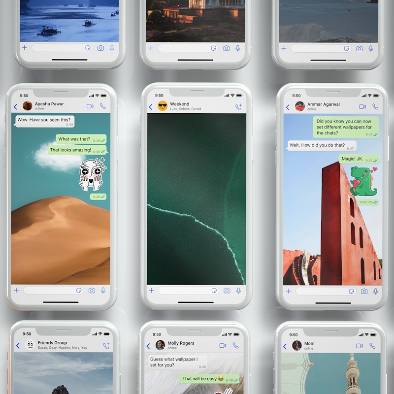 WhatsApp kini bisa tampilkan wallpaper berbeda untuk masing-masing chat