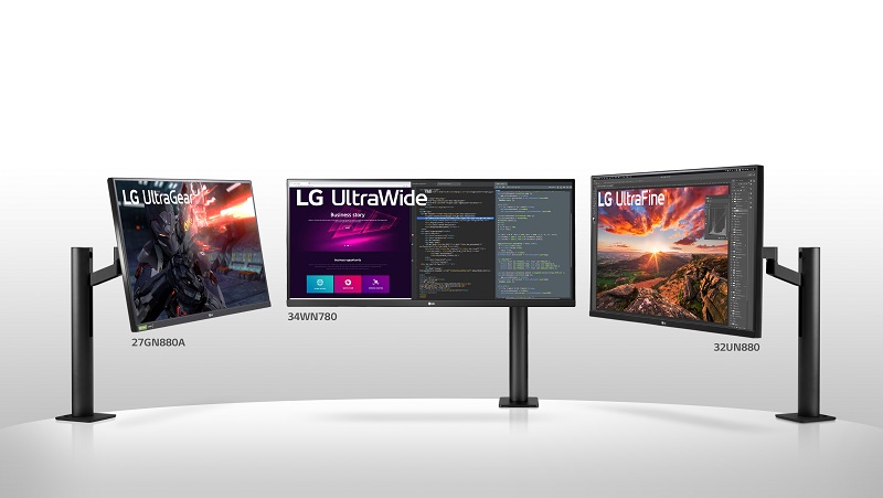LG luncurkan monitor seri Ergo, bisa dijepit di pinggir meja