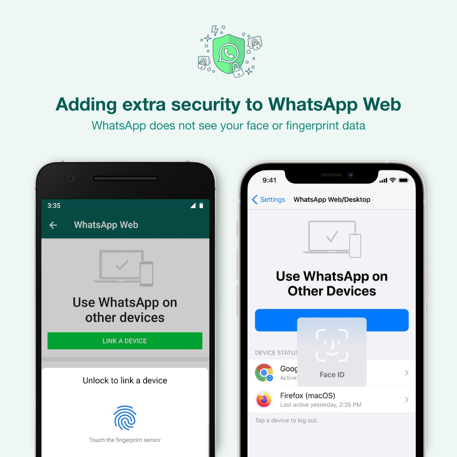 WhatsApp Web kini didukung sidik jari dan face unlock
