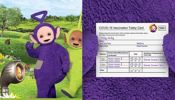 Teletubbies sudah vaksin, kamu kapan?