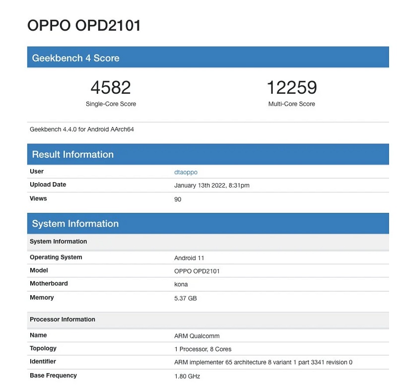 OPPO Pad dengan Snapdragon 870 muncul di GeekBench