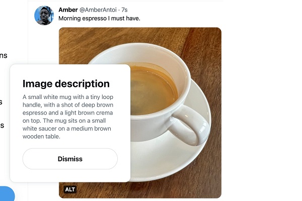 Deskripsi gambar di Twitter kini diberi label agar mudah dilihat