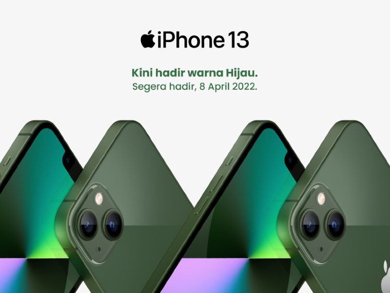 iPhone 13 series warna hijau resmi dijual di Indonesia
