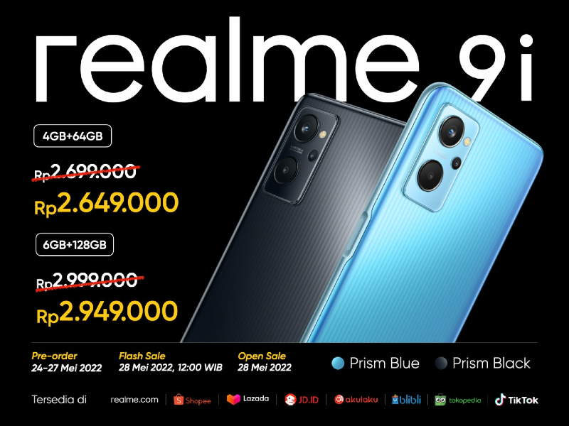 Resmi rilis, Realme 9i hadir untuk kalangan kelas menengah di Indonesia 