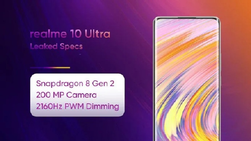 Poster realme 10 Ultra tampilkan Snapdragon 8 Gen 2