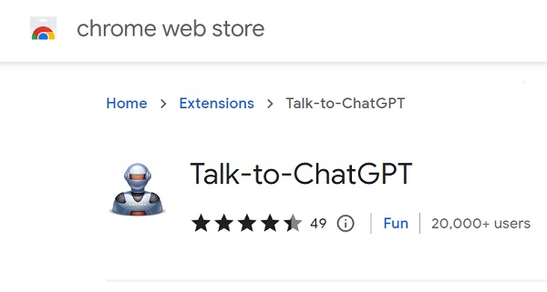 Chrome hadirkan ekstensi Talk-to-ChatGPT, begini cara pakainya