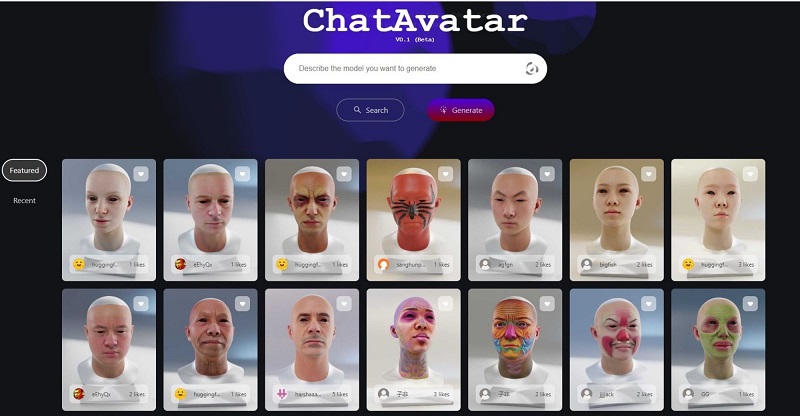Startup Tiongkok kenalkan ChatAvatar, bisa ciptakan wajah 3D dari teks