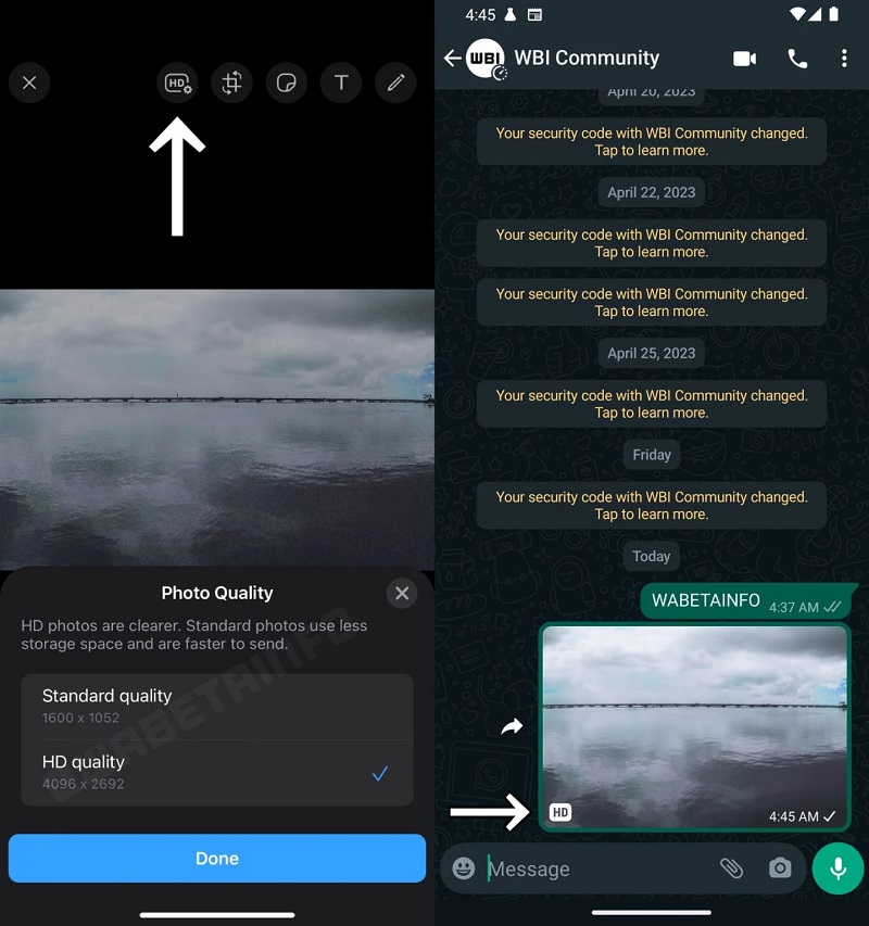 WhatsApp beta kenalkan berbagi foto kualitas tinggi