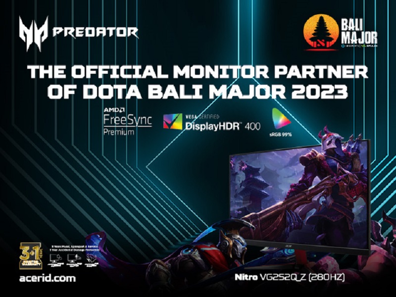 Acer sediakan monitor gaming berkualitas tinggi untuk esport Bali Major 2023