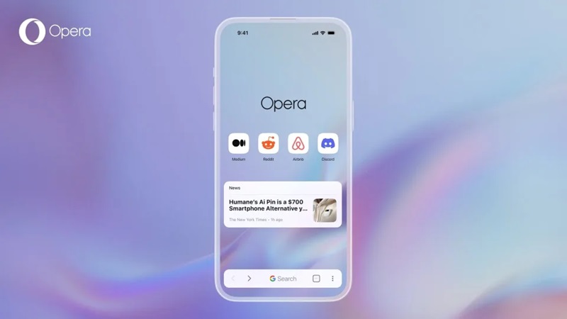 Peramban berbasis AI Opera One sudah ada di iOS