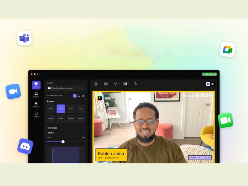 Boom: Aplikasi kamera macOS dengan fitur kustomisasi video call untuk pengguna Zoom dan Teams