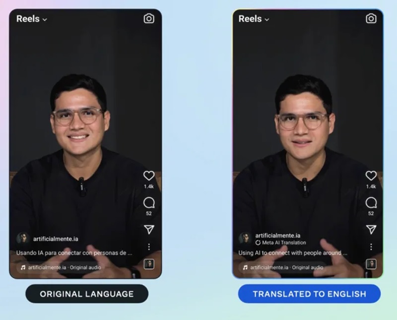 Teknologi baru Meta: Terjemahan Reels dengan lip-sync AI