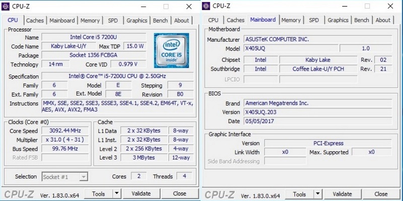 Hasil uji monitoring ASUS VivoBook A405UQ