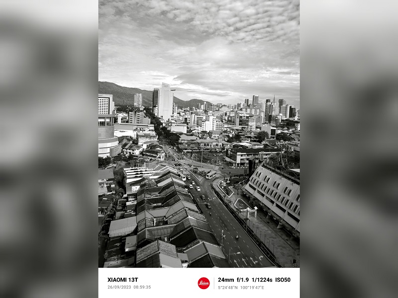 Hasil foto Xiaomi 13T menggunakan filter Leica BW