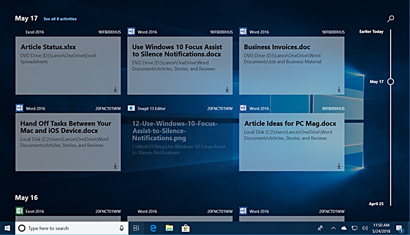 Cara Menggunakan Fitur Timeline Di Windows