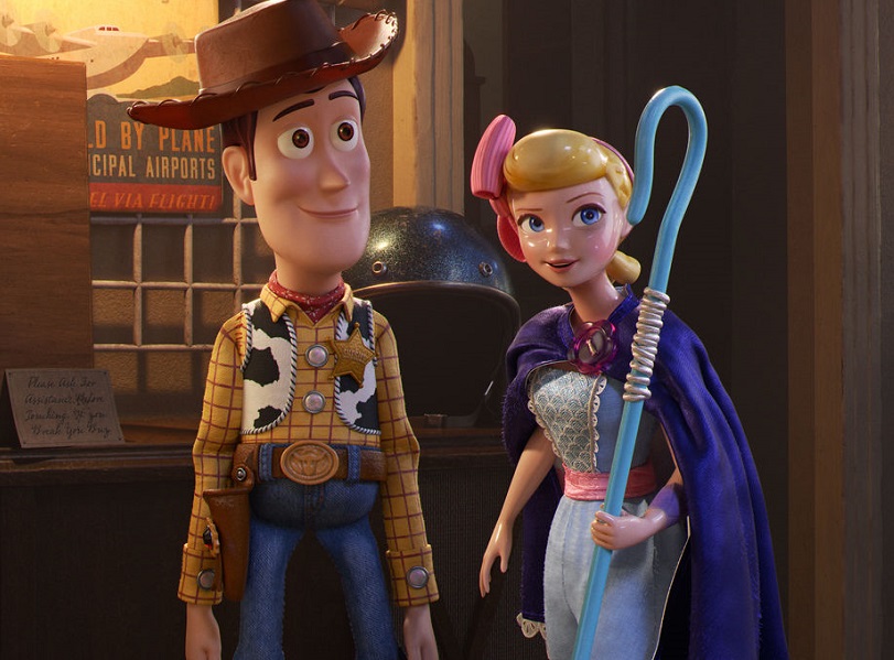 Ini adalah gambar dari karakter Woody dan Bo Peep di Toy Story 4