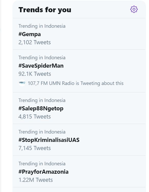 Ini adalah gambar trending hashtag #SaveSpiderMan