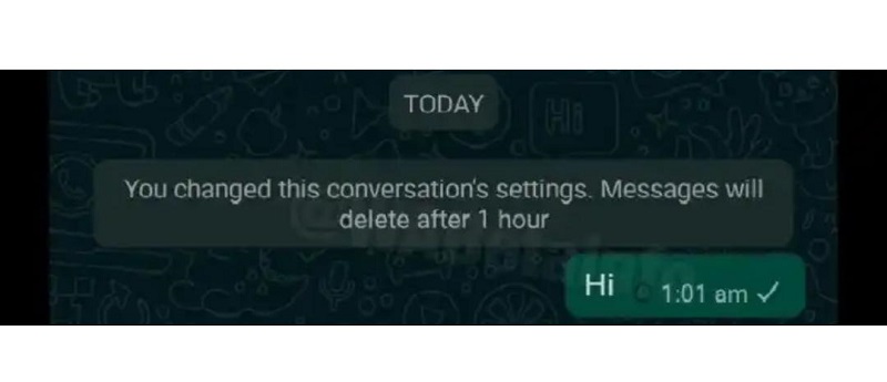 Tampilan setelah waktu diatur