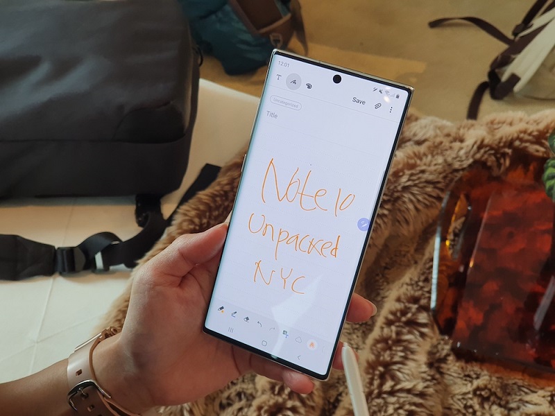 Tulisan tangan di Galaxy Note 10 bisa jadi digital