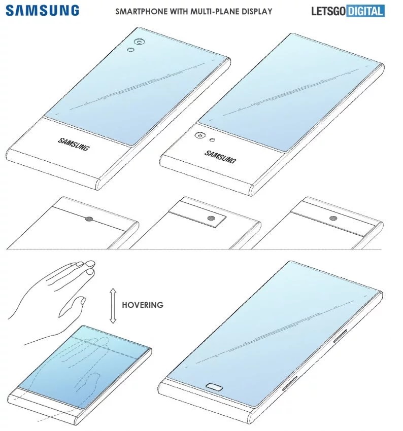Ini adalah gambar paten terbaru untuk layar smartphone Samsung