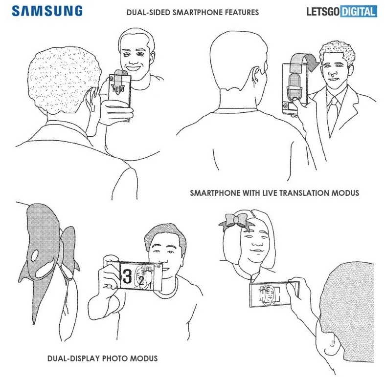 Ini adalah gambar paten terbaru untuk layar smartphone Samsung