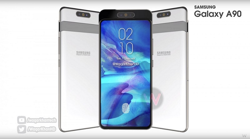 Ini adalah gambar desain dari Samsung Galaxy A90 