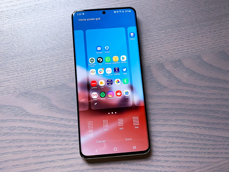 pengaturan app screen grid
