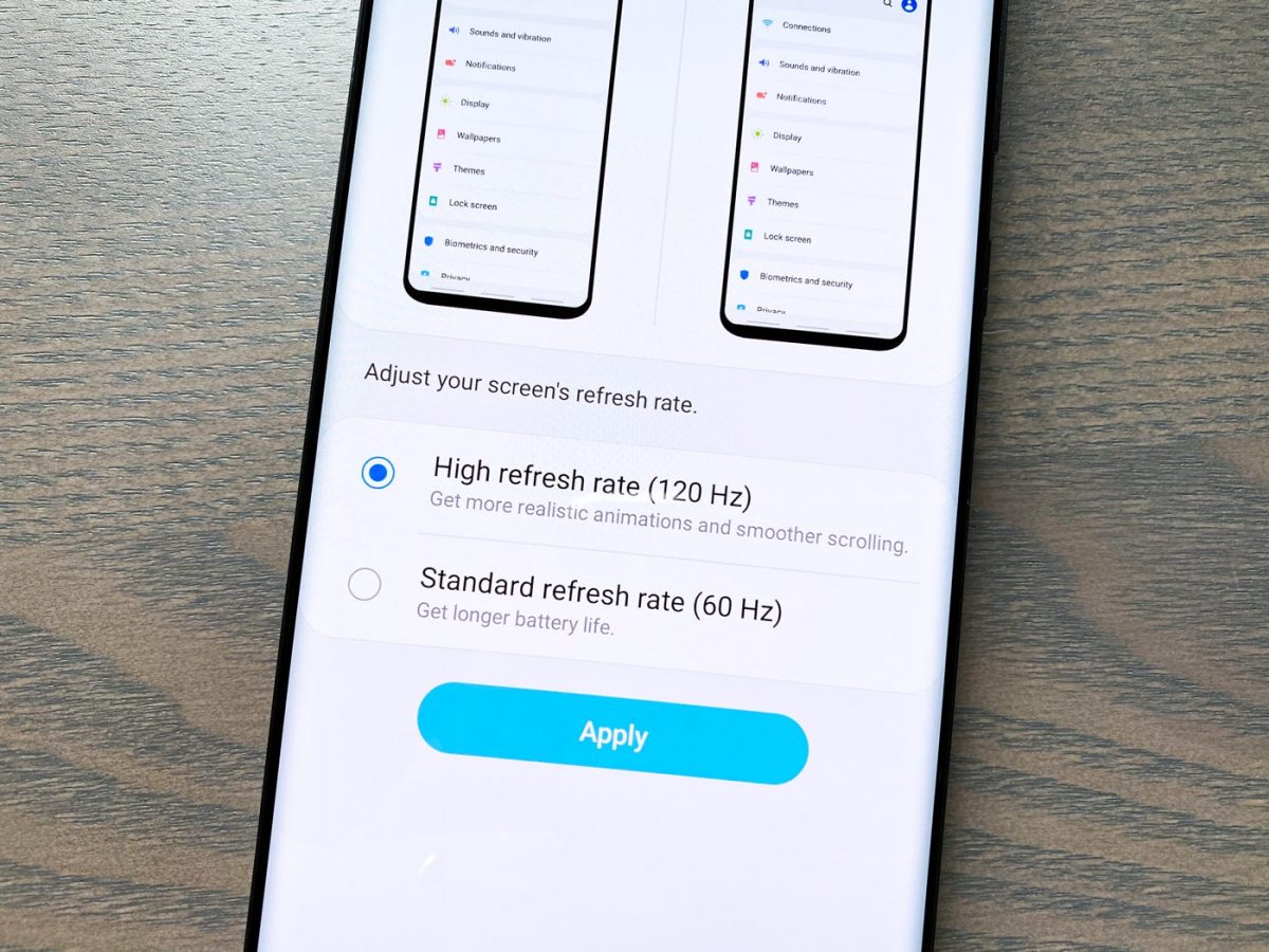 pengaturan refresh rate