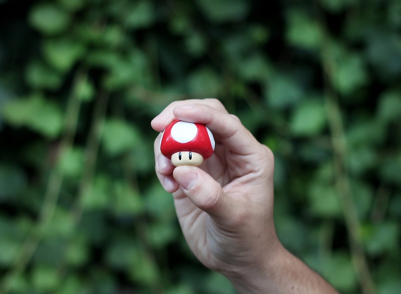 Ini adalah gambar karakter jamur pada gim Mario