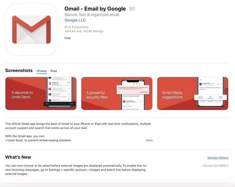 Ini adalah pembaruan yang dihadirkan oleh Google untuk aplikasi Gmail di iOS