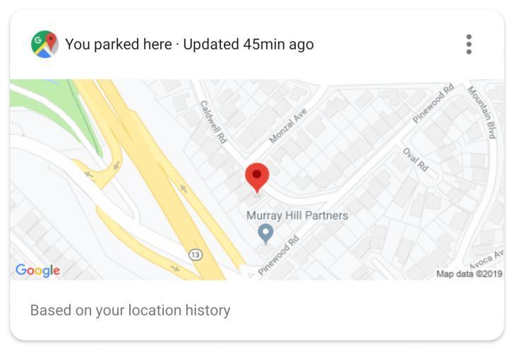 Ini adalah gambar dari fitur Google Assistant yang bisa mengingat tempat Anda memarkir kendaraan