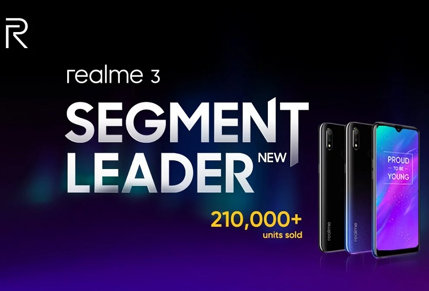 Ini adalah poster Realme 3 yang habis terjual sebanyak 210 ribu unit dalam flash sale di India.