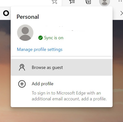 Ini adalah fitur Personal di Microsoft Edge